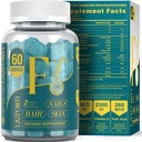Biotin Gummies - Hair huid en nagels vitamines voor mannen & vrouwen, Vegan vitamine B7, ondersteunt haargroei en sterkere nagels, 30 dagen aanbod - Blueberry-60 Counts