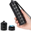 Pillen Organisator Weekly Metal Travel Pill Box Waterproof - 7 dagen grote aluminium legering pil Container, draagbare dagelijkse pil geval voor vitamine, geneeskunde, supplement, visolie