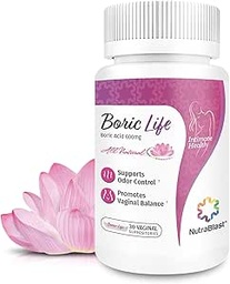 NutraBlast Boorzuur Vaginale Suppositoiries - 100% Pure Made in USA - Boric Life Intimate Health Support (30 Tel.)