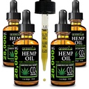 GreenIVe gouttes de chanvre 28,000mg naturellement cultivées gouttes d'huile de chanvre Omégas végétaliens résultats de Potentiel naturel (4 Pack)