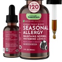Dieren Essentials Seizoengebonden Allergie - Geformuleerd met Nettle Leaf, Eyebright Herb, Licorice en Burdock Root, Kruidenformule voor honden en katten, Biologische Kruiden, Natuurlijke Vitaminen en Mineralen - 2 fl oz