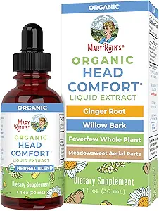 USDA Organic Head Comfort Liquid Extract Herbal Blend by MaryRuth's 