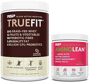 RSP NUTRITION TrueFit Proteïnepoeder (Chocolade 2 LB) met AminoLean Pre Workout Energy (Watermelon 30 Servers)