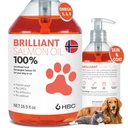 Zalmolie voor honden - gezonde huid en jas, alle natuurlijke Noorse visolie voedselsupplement voor huisdieren, Omega 3 EPA DHA, Ideaal voor vergieten, Allergie, jeuken, droge huid, gezamenlijke & bot gezondheid - 16,9 Oz