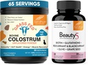 Sandhu's Pure Bovine Colostrum Powder Supplement for Humans & Beauty5 Vegetarian Capsules