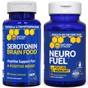 NATUURLIJKE STAKKEN NeuroFuel Nootropic + Serotonine Hersenvoedselbundel - Ondersteunt Geheugen, Mood & Focus* - 135 Totaal Capsules