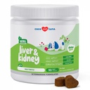 Melkdistel voor honden - 90 zachte kauwen - lever- en nierondersteuning - leverondersteuning met EPA & DHA - detox - leversupplement voor honden met Choline en L-Arginine.
