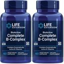 Life Extension Bioactive Complete B-Complex, Heart, Brain and Nerve Support, Healthy Energy, Metabolisme, Complete B Complex, 60 Vegetarian Capsules (pakket van 2)