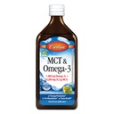 Carlson - MCT & Omega-3, 1480 mg Omega-3s, 9200 mg MCTs, Keto-Friendly, Caprylic & Capric Acids, Energy Production, Fat Metabolisme, Lemon-Lime, 500 ml (16,9 Fl Oz)