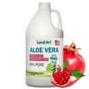 Land Art Pure Aloë Vera Juice - Granaatappelsmaak - Cold-Processed - Inner Filet van biologische verse bladeren uit Texas - Aid- 64 fl oz