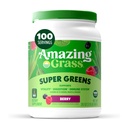 Verbazingwekkend gras Groenen Blend Superfood: Super Greens Poeder met Spirulina, Chlorella, Beet Root Powder, Digestieve Enzymen, Prebiotica & Probiotica, Berry, 100 Servers (Verpakking mei Vary)