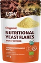 LOOV Organic Non-Fortified Nutritional Gist Flakes - Vegan, Glutenvrij, Niet-GGO Ongefortificeerde Nooch - Goede Bron van Natuurlijke B-Vitaminen - Geen Toegevoegd Zout of Suiker - Hersluitbare Zak, 8 Ounces (227 Gram)