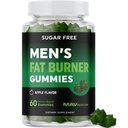 Mannen Fat Burner Gummy's voor gewichtsverlies Groene thee, Green Coffee Bean, Garcinia Cambogia & Ketones .. Belly Fat Burner voor mannen Gewichtsverlies Gummies . . Apple Flavored, Pectine-Based 60 Gummies