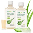 AloëCure USDA Organische Aloë Vera sap gemaakt binnen 12 uur van de oogst - Pure Aloë Juice Natural Digestief supplement ter ondersteuning van spijsvertering, immuunsysteem en evenwichtige maagzuur, 2 x 500ml flessen