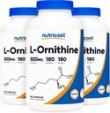 Nutricost L-Ornithine 500 mg; 180 capsules (3 flessen)