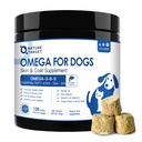 Nature TARGET Omega 3 Visolie voor honden, Zalmolie voor huid en jas supplement met EPA & DHA vetzuren - Honden jeuk & Allergie Relief, Anti-vergieten, Hot spots behandeling - Hip & Gezamenlijke ondersteuning - 120ct
