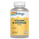 SOLARAY Vitamine B Complex 50 mg - Cellular Energy Vitamines - Metabolisme en nerve Health Ondersteuning met vitamine B12, vitamine B1, B6, Niacin, Foliumzuur, Biotine en andere B Vitaminen - Vegan, 250 VegCaps