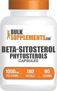 BulkSupplements.com Phytosterolen Capsules - Phytosterolen Supplement, Beta Sitosterol Capsules, Phytosterol 1000mg - Glutenvrij, 2 capsules per portie, 180 capsules (verpakking van 1)