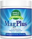 Magnesium Powder Supplement - MagPlus - Natural Calm Magnesium Drink - Magnesium Supplement voor spieren, slaap en constipatie Verlichting (Unflavored)