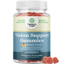 Vision Support Gummies for Adults - Lutein and Zeaxanthine Supplements for Eye Health - Potent Lutein Eye Vitamins for Blue Light Protection Dryness Strain Support & Visual Sharpness - 60 Tel.