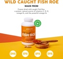 Paleovalley Wild Caught Fish Roe - DHA/EPA, Full Spectrum Omega -3 vetzuren - Ontsteking, Visie, Mood, Immunity Boost - 28 porties