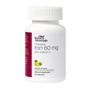 Bariatrische Voordeel Kauwbaar ijzer 60 mg met vitamine C voor verhoogde absorptie en gebruik, gemakkelijk te onderscheiden voor Gastric Bypass en Sleeve Gastrectomie Chirurgie Patiënten - Lemon Lime, 90 Tel.