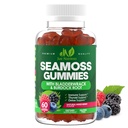 Mousse de mer 3000mg Gommies avec Bladderwrack et racine de dard - Natural Irish Sea Moss for Immune, Thyroïde et Detox Support - Extra Strength, Great Tasting - Sans gluten, Vegan - 60 Gommies