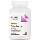 PureFormulas Cranberry 500 mg - Soutient la santé rénale et urinaire - Supplément antioxydant pour la protection immunitaire et la santé cellulaire - Pilules de canneberge pour les femmes et les hommes - Non-OGM - 60 capsules