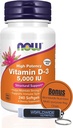 Wereldwijde Voeding Nu Supplementen Vitamine D3 5000 IE Softgels - Hoge Potentie Formule voor structurele ondersteuning D 240 Tel Vitamine, Biologische & sleutelhanger