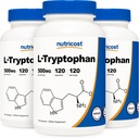 Nutricost L-Tryptofaan 500mg, 120 capsules (3 flessen)