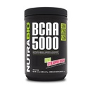 NutraBio BCAA 5000 poudre - végan fermenté BCAA - soutient la croissance musculaire maigre, la récupération, l'endurance - 60 portions - Fraise Kiwi