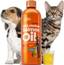 Zalmolie voor honden en katten, Wild Alaska zalmolie voor honden huid, jas en gewricht, Omega 3 Visolie, honden en katten Immune System Support, Epa en Dha, 300 ml Hondenvergieten supplement