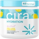 Poudre d'hydratation de cira x Alicia McCarvell's Electrolyte Drink Mix avec sel himalayen pour le soulagement et la récupération de la déshydratation - Lemonade d'amour-propre, 45 portions