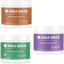 Amla Powder, Green Tea Superfood Supplement met Pumpkin Spice & Indian Gooseberry & Vlierberry, Biologische, Veganistisch, 30 Servers