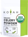 KOYAH - Biologische USA Gegroeid Selderijpoeder (1 scoop = 1/4 beker vers): 36 porties, gevriesdroogd, hele stalkpoeder