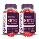 Justified Laboratories (2 Pack Proton Protein Keto ACV Gummies Advanced Formula 1000MG Proton Boost Geformuleerd met Granaatappel Beet Juice Powder B12 Vegan Non GMO 120 Gummys