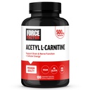 Force Factor Acetyl L-Carnitine Brain Supplement, Zenuw Ondersteuning Supplement, en Cellular Energy Booster, Acetyl L-Carnitine 500mg, Premium Quality, Vegan, Non-GMO, 100 plantaardige Capsules