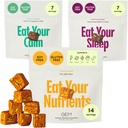 GEM Bite Complete Routine Variety Pack with Daily Multivitamine (14 bits), Chill-Out Calm (7 Kauwen) & Diepe Slaaphulp (7 Kauwen)