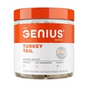 The Genius Brand Genius Turkey Tail - Supplément à base de plantes pour le soutien immunitaire, Gut et antioxydant - Organic & Non-OGM - 120 Capsules Veggie