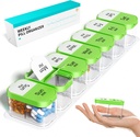 Odaro Extra Large Wekelijkse Pillen Organisator 2 keer per dag, Pill Box 7 Dag Am Pm te houden dagelijkse medicijnen vitamine en supplementen - Groen