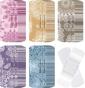 120 Stuks Stof Kleefstof Flexibele Bandages Bulk Assorted Vormen en Patronen Kleine kleurrijke Mooie Stof Bandages met Non Stick Pad 3 x 1 Inch voor sneetjes Wond Scrapes Vrouwen(Mandala)