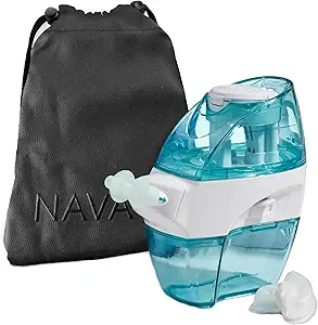 Navage Travel Bundle - Nasal Irrigation System - Saline Nasal Rinse Kit met 1 neusreiniger, 30 zoutpillen en zwarte reistas