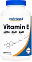 Nutricost Vitamine E 400 IE, 240 Softgel Capsules - Glutenvrij, Non-GMO