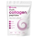 Poudre de Peptides Multi Collagène, 16 Oz (41 portions) - Supplément protéinique, Type I, II, III, V, X avec acide hyaluronique, vitamine C et biotine, non aromatisé, se mélange facilement dans les boissons