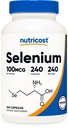 Nutricost Selenium Supplement 100mcg, 240 Capsules, vegetarisch, Glutenvrij & niet-GMO