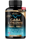 GABA L-Theanine 900 mg - Made in USA - Magnesium 