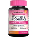 NewRhythm Vrouwen Probiotica, Biologische Cranberry voor Vrouwen Vaginale Gezondheid, 50 miljard CFU 18 Strains, Probiotica en Prebiotica, Ondersteuning Digestieve Gezondheid, 60 Vegan Capsules