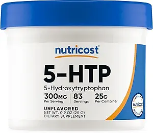 Nutricost 5-HTP Poeder 25 Gram (3 verpakkingen) (300 mg per portie)