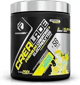 Forzagen CREA-lade 35 Servers, Premium Creatine Monohydraat met Elektrolyten Flavored Lemonade Paradise