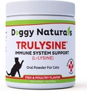 Trulysine L-Lysine pour chats Imune Support Poudre Orale 4oz/100g - Chats et chatons de tout âge, éternuement, courbée Nez Runny Squinting, yeux aqueux - Flaveur de poisson et de volaille (U.S.A)(100 Grams ( 500mg / Scoop))